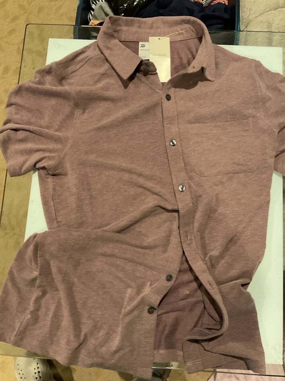 All in Motion Commuter Shirt Short Sleeve Size S